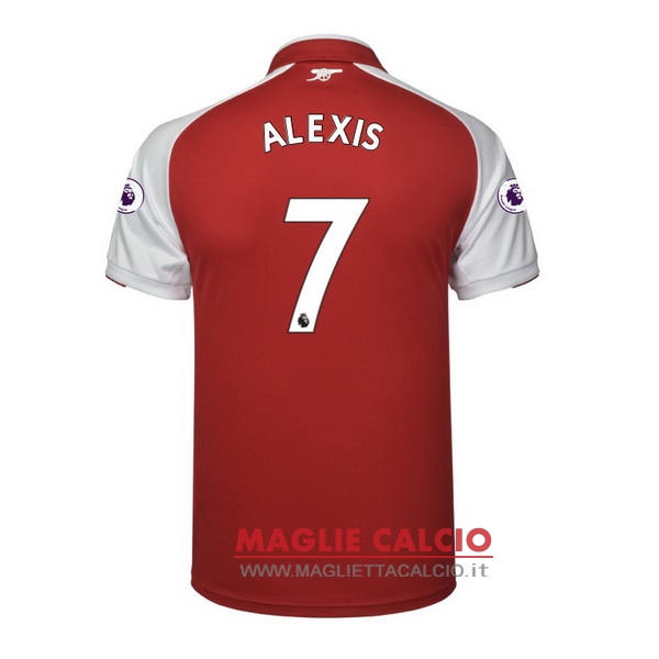 nuova maglietta arsenal 2017-2018 alexis 7 prima